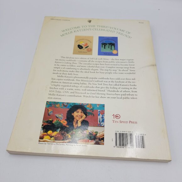 Vintage 1994 Cookbook Mollie Katzen Still Life with Menu Cookbook Paperback - Picture 2 of 7